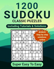 Cover of 1200 Sudoku Classic Puzzles, Super Easy to Easy